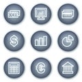Finance web icons set 1, mineral circle buttons Royalty Free Stock Photo