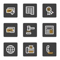 Finance web icons set 2, grey buttons series Royalty Free Stock Photo