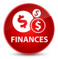 Finances (dollar sign) elegant red round button Royalty Free Stock Photo