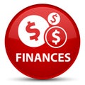 Finances (dollar sign) special red round button Royalty Free Stock Photo