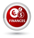 Finances (euro sign) prime red round button Royalty Free Stock Photo