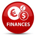 Finances (euro sign) special red round button Royalty Free Stock Photo