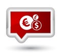 Finances icon prime red banner button Royalty Free Stock Photo