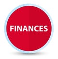 Finances flat prime red round button Royalty Free Stock Photo