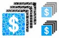 Finances Mosaic Icon of Irregular Pieces