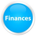 Finances premium cyan blue round button Royalty Free Stock Photo