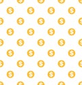 Dollar Seamless Pattern, Gold Coins Money Profit