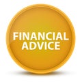 Financial Advice luxurious glossy yellow round button abstract Royalty Free Stock Photo