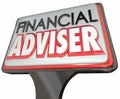 Financial Adviser Business Sign Professional Money Manager Royalty Free Stock Photo