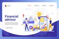 Financial advisor landing page vector template