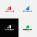 Financial Advisors Accounting and Fundraising Financial Logo Design Template Vector Illustration. Business growth chart flows icon Royalty Free Stock Photo