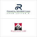 Financial advisory initial letter R logo design