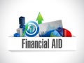 Financial aid business graphs illustration Royalty Free Stock Photo