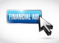financial Aid button sign concept