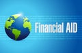 financial Aid international globe sign concept