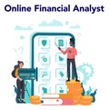 Financial analyst or consultant online service or platform. Business