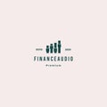 financial audio logo design retro hipster vintage