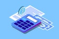 Financial audit business concept. Can use for web banner, infographics, hero images. Flat isometric vector illustration Royalty Free Stock Photo
