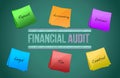 Financial audit diagram illustration design