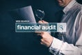 Financial audit web search bar glossary term
