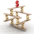 Financial balance. Stable equilibrium. Royalty Free Stock Photo