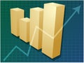 Financial barchart Royalty Free Stock Photo