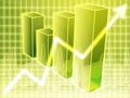 Financial barchart Royalty Free Stock Photo