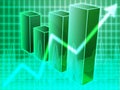 Financial barchart Royalty Free Stock Photo