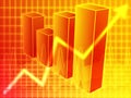Financial barchart Royalty Free Stock Photo