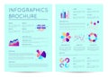 Financial brochure with indicators diagrams