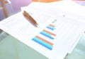 Financial and business color charts and graphs of the table Royalty Free Stock Photo