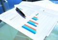 Financial and business color charts Royalty Free Stock Photo