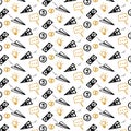 Financial business seamless pattern sketch doodle Royalty Free Stock Photo