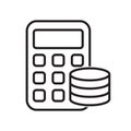 Financial calculation and accounting icon