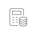 Financial calculation line outline icon