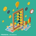 Financial calculations, budget planning, costs definition vector concept Royalty Free Stock Photo