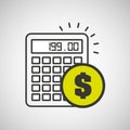 Financial calculator money economy icon