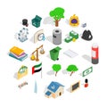 Financial capital icons set, isometric style Royalty Free Stock Photo