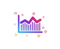 Financial chart icon. Finance graph. Vector