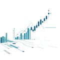 Financial chart illustration with a white background, featuring bar graphs and Royalty Free Stock Photo