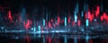 Financial chart stock market data visualization digital background candlestick neon light abstract technology trading concept Royalty Free Stock Photo
