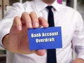 Financial concept about Bank Account Overdraft with inscription on the page Royalty Free Stock Photo