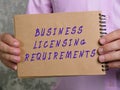 Financial concept about BUSINESS LICENSING REQUIREMENTS with inscription on the sheet