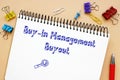 Financial concept about Buy-In Management Buyout BIMBO with inscription on the sheet