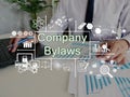 Financial concept about Company Bylaws with inscription on the page