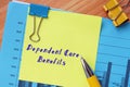 Financial concept about Dependent Care Benefits with phrase on the piece of paper