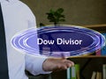 Financial concept about Dow Divisor with inscription on the page Royalty Free Stock Photo