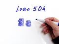 Financial concept about Loan 504 with inscription on the page