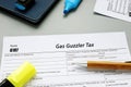 Financial concept meaning Form 6197 Gas Guzzler Tax with inscription on the piece of paper Royalty Free Stock Photo