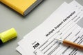 Financial concept meaning Form 2120 Multiple Support Declaration with phrase on the page Royalty Free Stock Photo